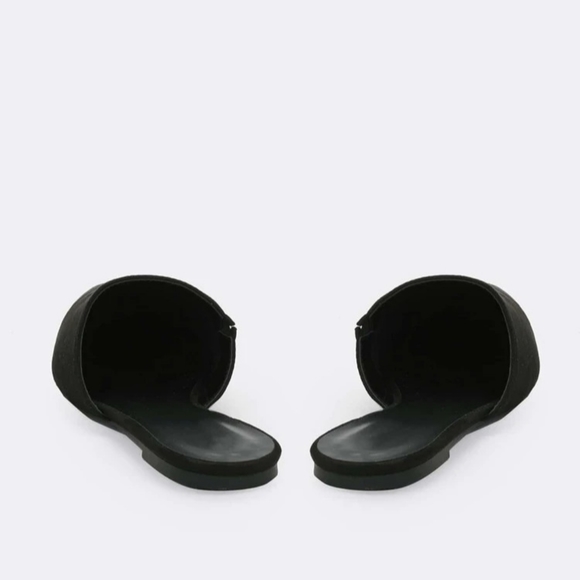 NEW SHEIN Celica Black Vegan Suede Pointed Toe Slip On Mule Size 6.5 - Picture 9 of 12